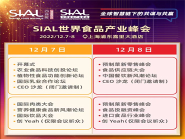 【SIAL世界食品产业峰会】12月7日-8日如期举办！